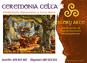 Mabon, Ceremonia Celta del Equinoccio de Otoño y la Luna Llena, Martes 25 de Septiembre de 2018