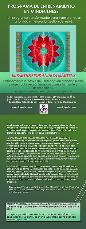 Programa de Entrenamiento en Mindfulness, del 9 de Mayo al 27 de Junio