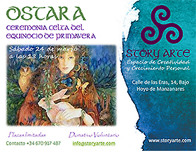 Ostara, ceremonia celta del equinocio de primavera, Sábado 24 de Marzo